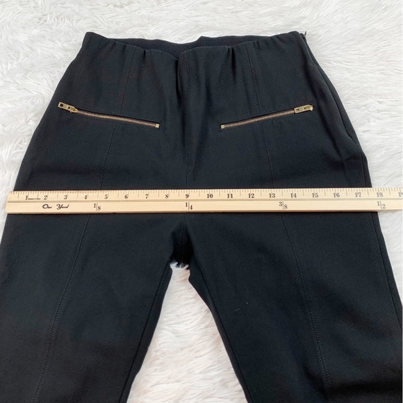 Rag & bone Annie high rise ankle skinny pants gold zipper accent elastic waist - Picture 6 of 11